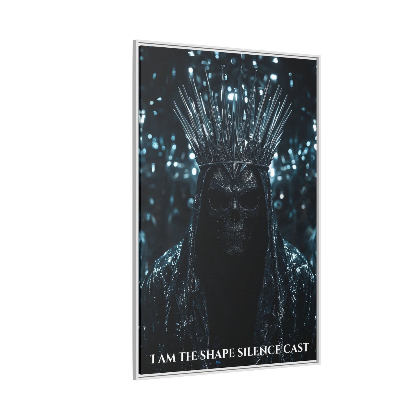 The Whisperer — “I Am The Shape Silence Cast” Matte Framed Canvas (Chapter 1)