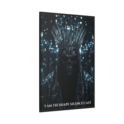 The Whisperer — “I Am The Shape Silence Cast” Matte Framed Canvas (Chapter 1)